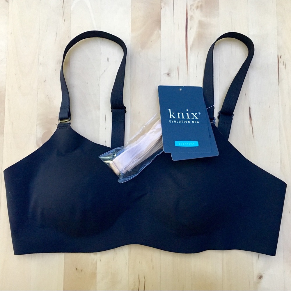 Knix Padded 8-in-1 Evolution Bra - Black/Beige NWT